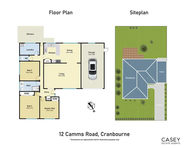 Floorplan of Homely house listing, 12 Camms Road, Cranbourne VIC 3977