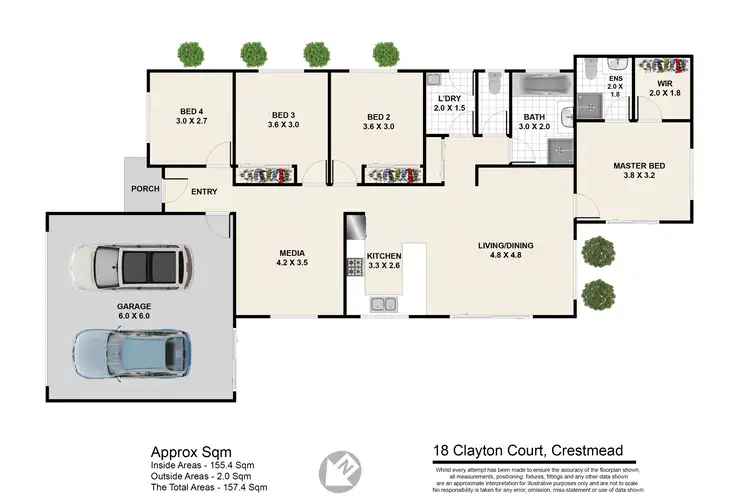 Floorplan of Homely house listing, 18 Clayton Court, Crestmead QLD 4132