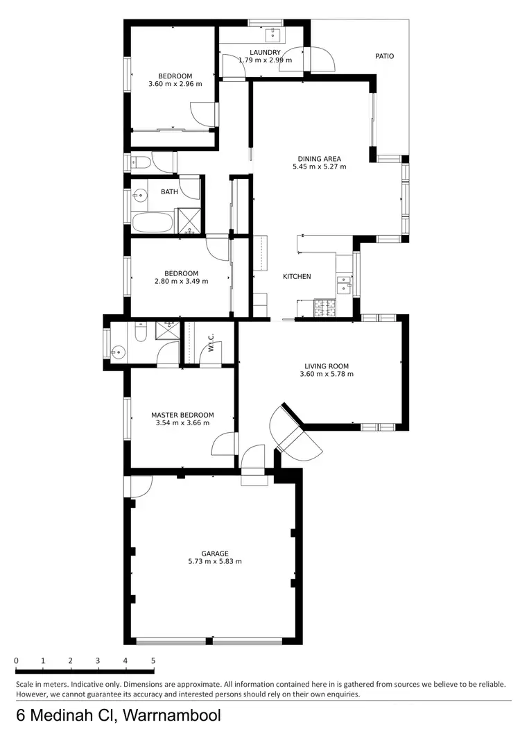 Floorplan of Homely house listing, 6 Medinah Close, Warrnambool VIC 3280