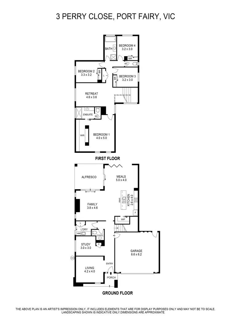 Floorplan of Homely house listing, 3 Perry Close, Port Fairy VIC 3284