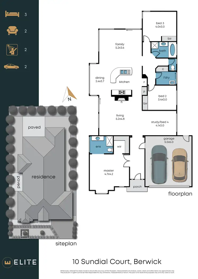 Floorplan of Homely house listing, 10 Sundial Court, Berwick VIC 3806