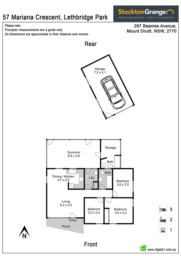 Floorplan of Homely house listing, 57 Mariana Cresent, Lethbridge Park NSW 2770