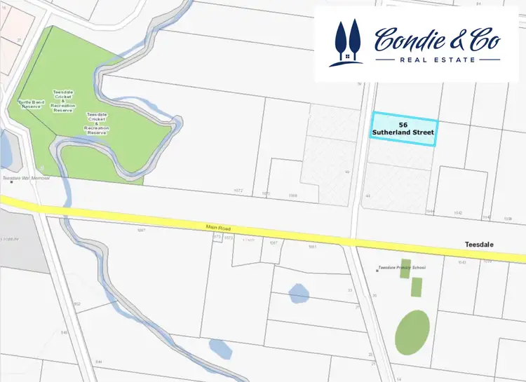 Floorplan of Homely land listing, 56 SUTHERLAND STREET, Teesdale VIC 3328