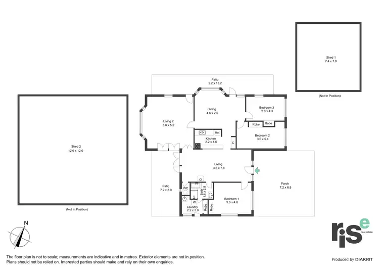 Floorplan of Homely rural property listing, 592 LOOKOUT ROAD, Walla Walla NSW 2659