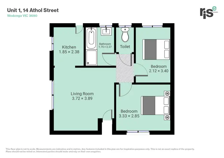 Floorplan of Homely block of units listing, 1-5/14 Athol Street, Wodonga VIC 3690