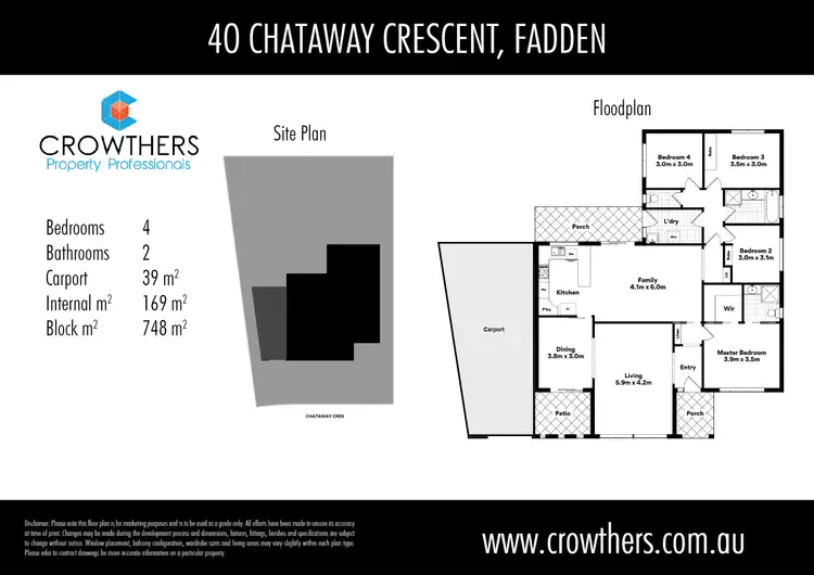 Floorplan of Homely house listing, 40 Chataway Crescent, Fadden ACT 2904