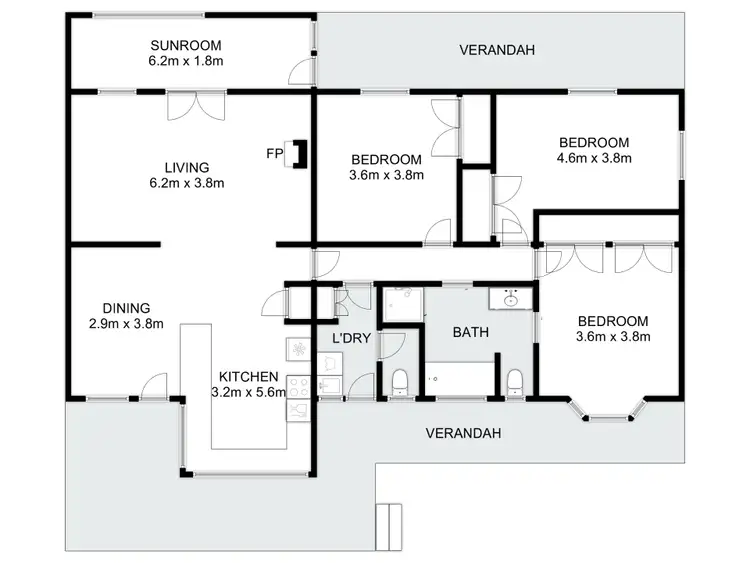 Floorplan of Homely rural property listing, 48 Hayes Road, Swanpool VIC 3673