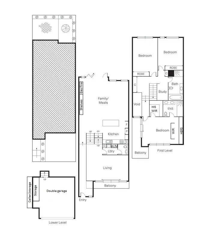 Floorplan of Homely townhouse listing, 44 Glass Street, Richmond VIC 3121