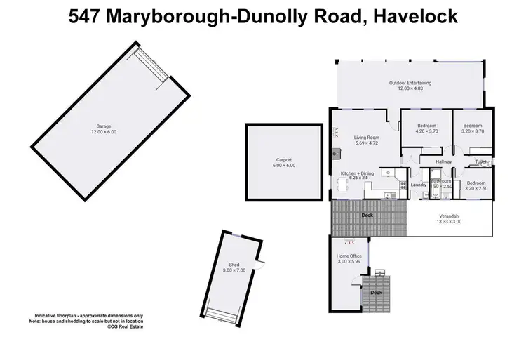 Floorplan of Homely rural property listing, 547 Maryborough-Dunolly Road, Havelock VIC 3465