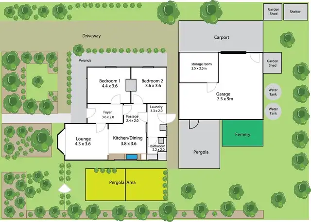 Floorplan of Homely house listing, 16 Craig Avenue, Warracknabeal VIC 3393
