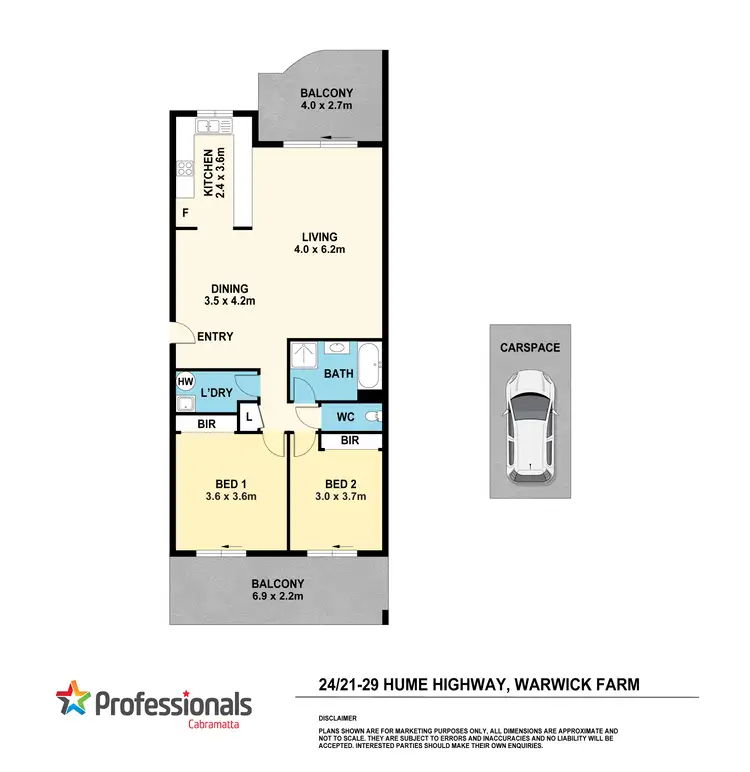 Floorplan of Homely unit listing, 24/21 Hume Highway, Warwick Farm NSW 2170