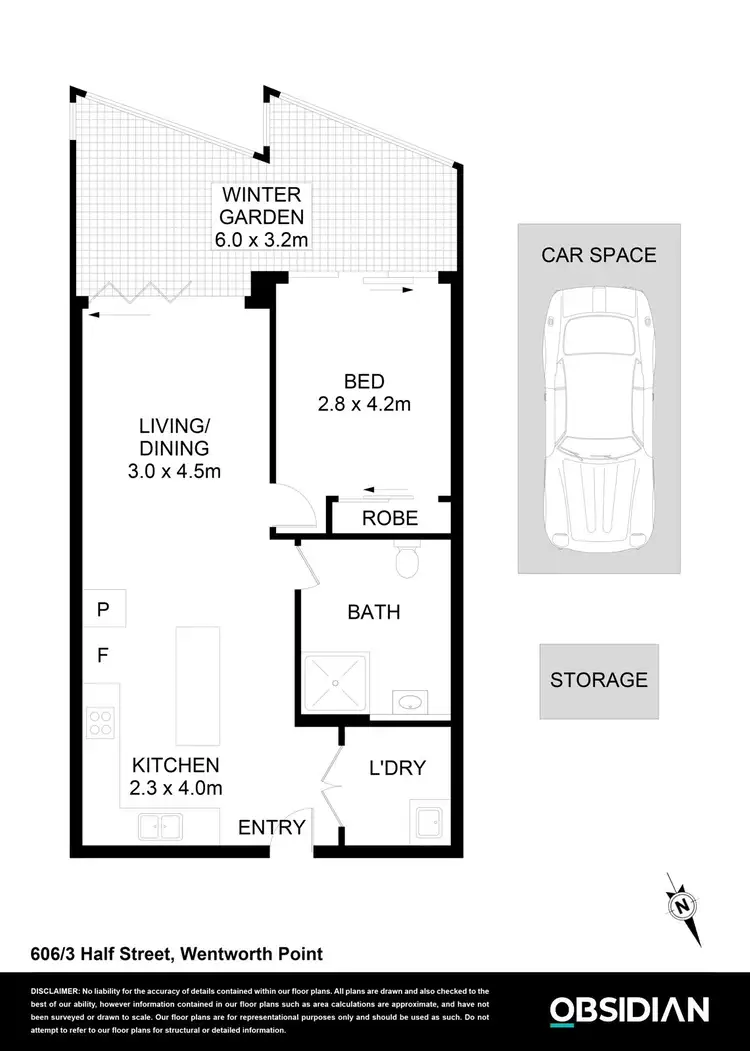 Floorplan of Homely apartment listing, 606/3 Half Street, Wentworth Point NSW 2127