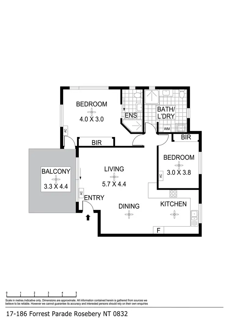 Floorplan of Homely apartment listing, 17/186 Forrest Parade, Rosebery NT 832