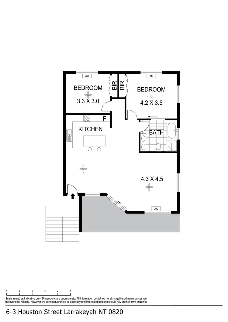 Floorplan of Homely apartment listing, 6/3 Houston Street, Larrakeyah NT 820