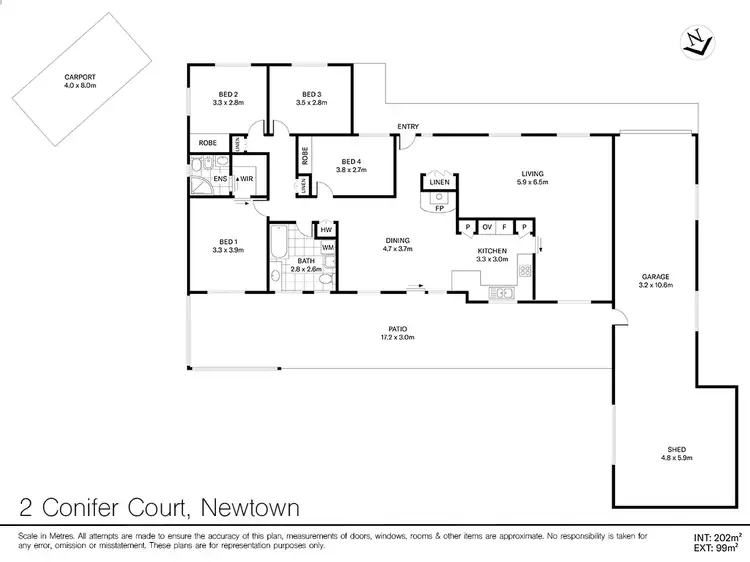 Floorplan of Homely house listing, 2 Conifer Court, Newtown QLD 4350