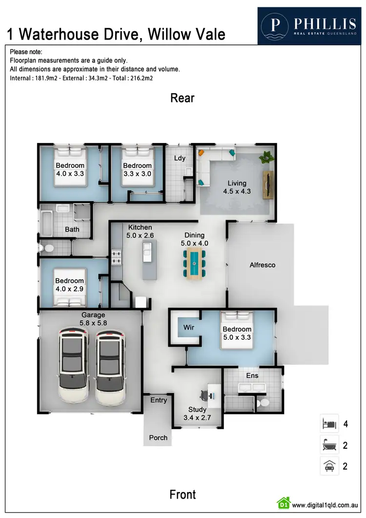 Floorplan of Homely house listing, 1 Waterhouse Drive, Willow Vale QLD 4209