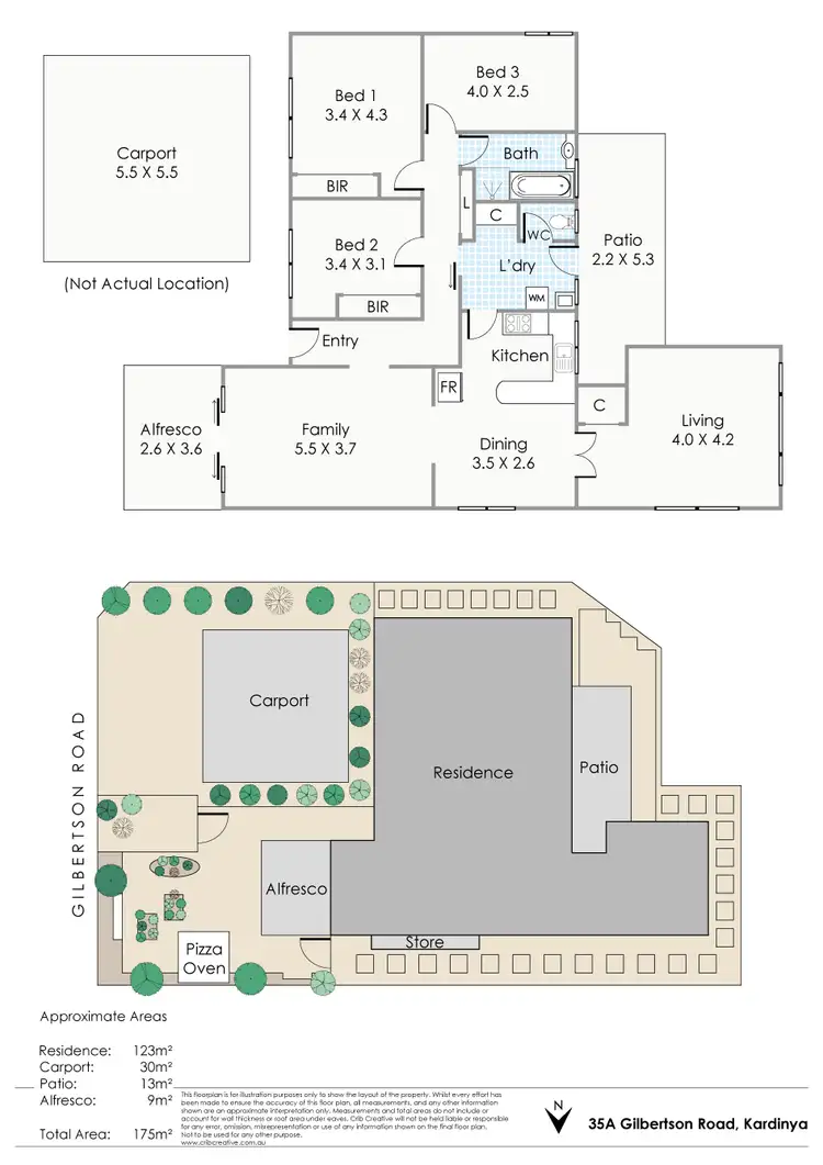 Floorplan of Homely house listing, 35A Gilbertson Road, Kardinya WA 6163