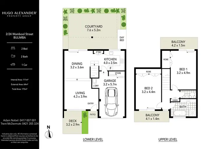 Floorplan of Homely townhouse listing, 2/24 Wambool Street, Bulimba QLD 4171