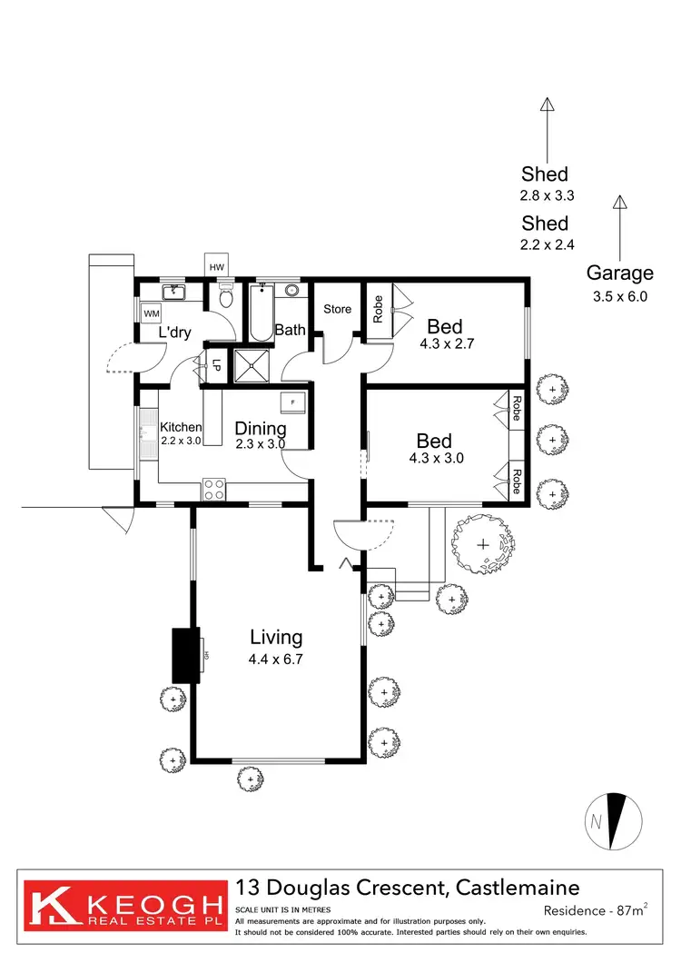 Floorplan of Homely house listing, 13 Douglas Crescent, Castlemaine VIC 3450