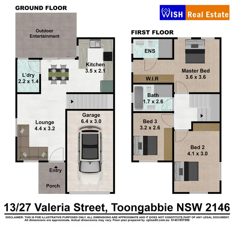 Floorplan of Homely townhouse listing, 13/27 Valeria, Toongabbie NSW 2146