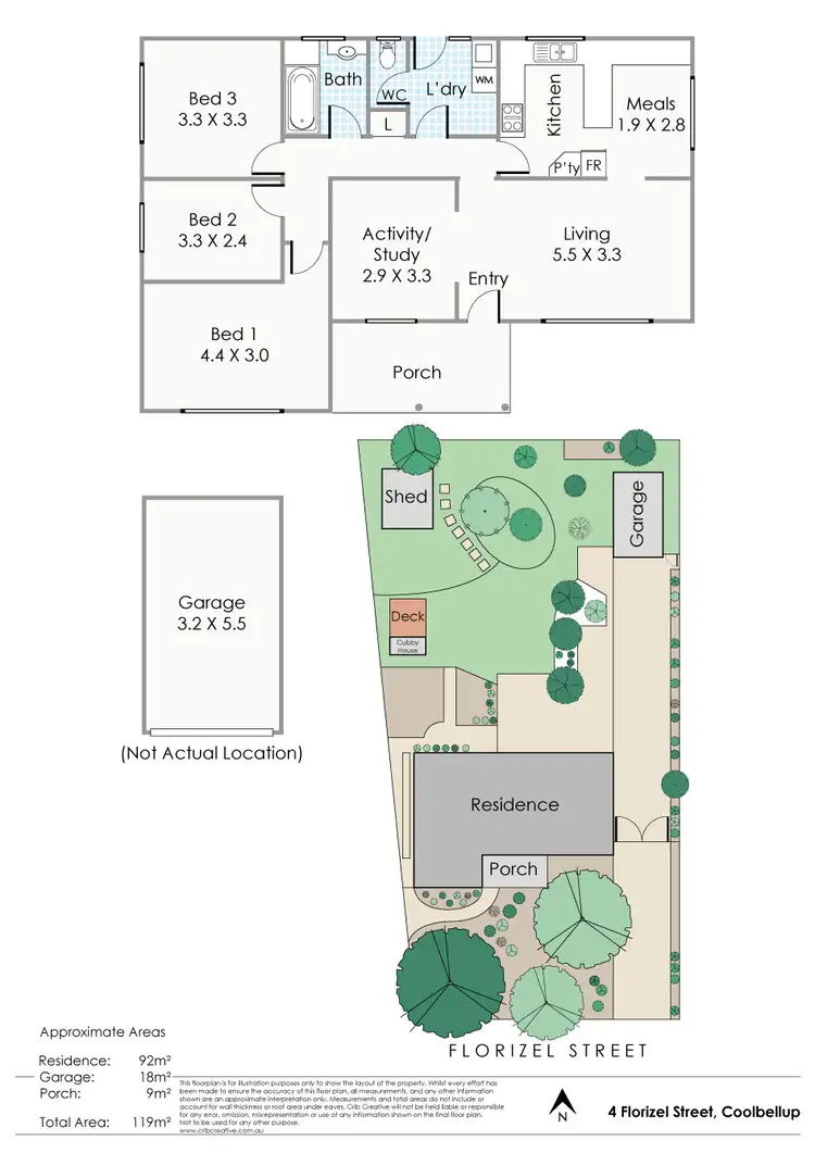 Floorplan of Homely house listing, 4 Florizel Street, Coolbellup WA 6163