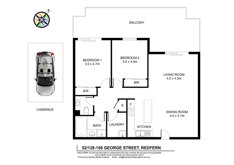 Floorplan of Homely apartment listing, 52/128-158 George Street, Redfern NSW 2016