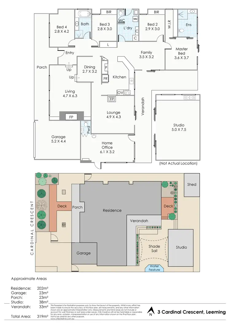 Floorplan of Homely house listing, 3 Cardinal Crescent, Leeming WA 6149