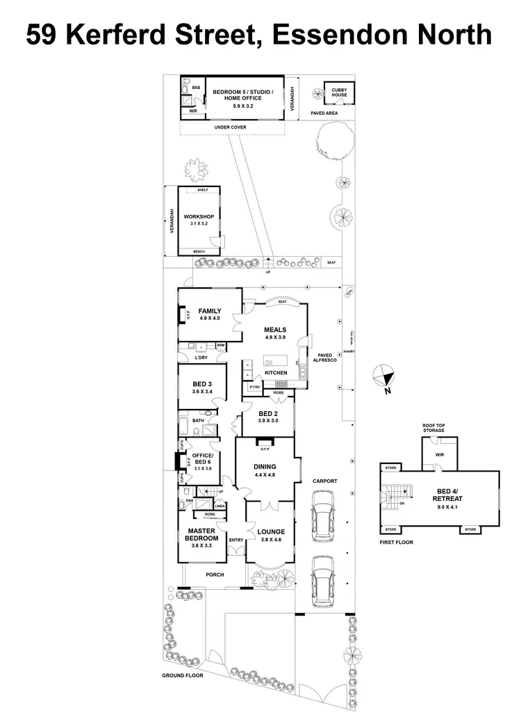 Floorplan of Homely house listing, 59 Kerferd Street, Essendon North VIC 3041