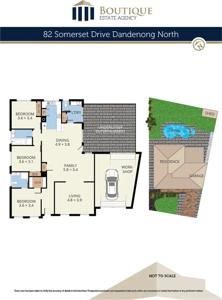 Floorplan of Homely house listing, 82 Somerset Drive, Dandenong North VIC 3175