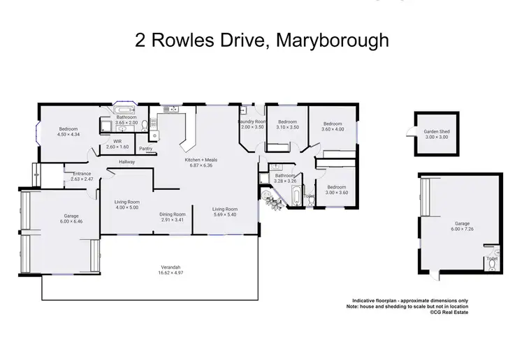Floorplan of Homely house listing, 2 Rowles Drive, Maryborough VIC 3465