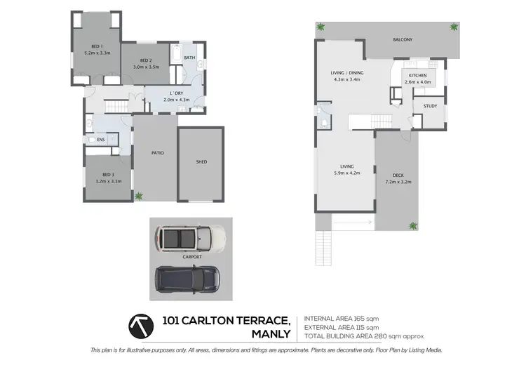 Floorplan of Homely house listing, 101 Carlton Terrace, Manly QLD 4179