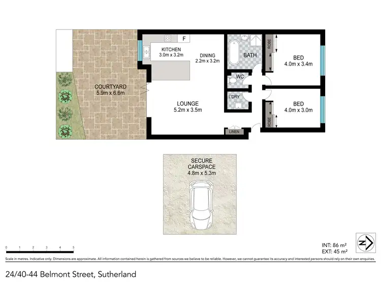 Floorplan of Homely apartment listing, 24/40 Belmont Street, Sutherland NSW 2232