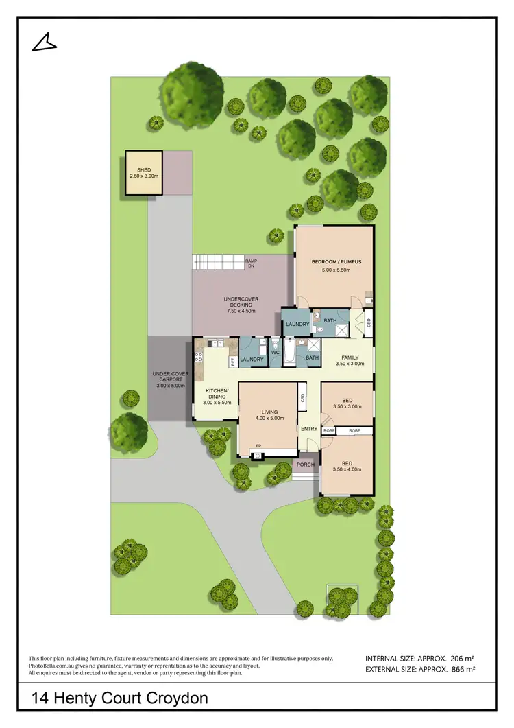 Floorplan of Homely house listing, 14 Henty Court, Croydon VIC 3136