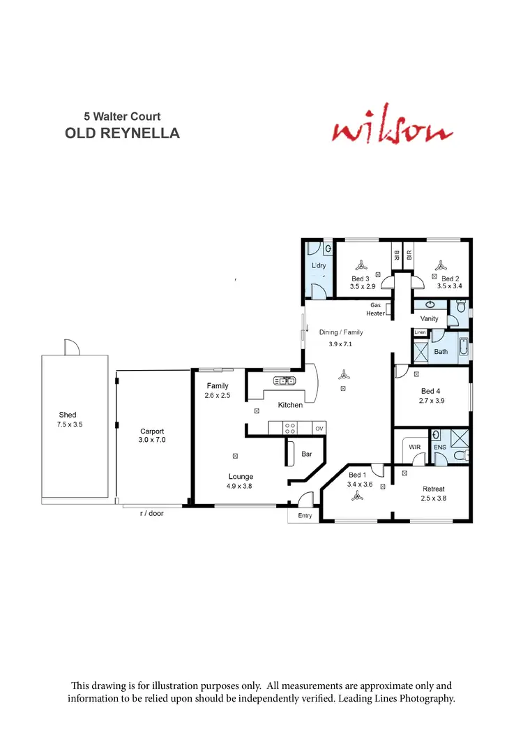 Floorplan of Homely house listing, 5 Walter Court, Old Reynella SA 5161