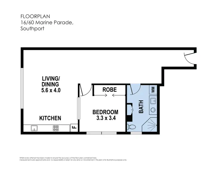 Floorplan of Homely apartment listing, 16/30 Marine Parade, Southport QLD 4215