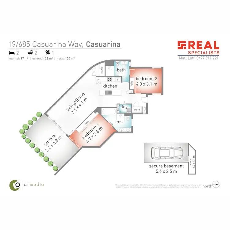 Floorplan of Homely apartment listing, 19/685 Casuarina Way, Casuarina NSW 2487