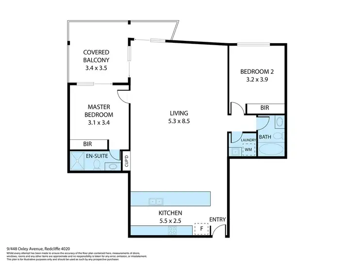Floorplan of Homely apartment listing, 9/448 Oxley Avenue, Redcliffe QLD 4020