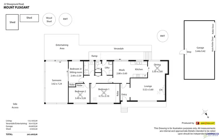 Floorplan of Homely house listing, 22 Showground Road, Mount Pleasant SA 5235