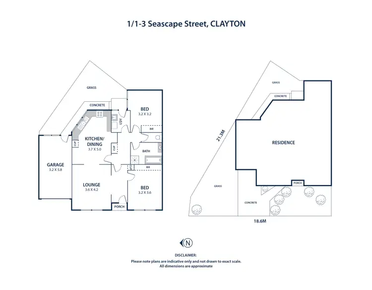 Floorplan of Homely unit listing, 1/1-3 Seascape Street, Clayton VIC 3168