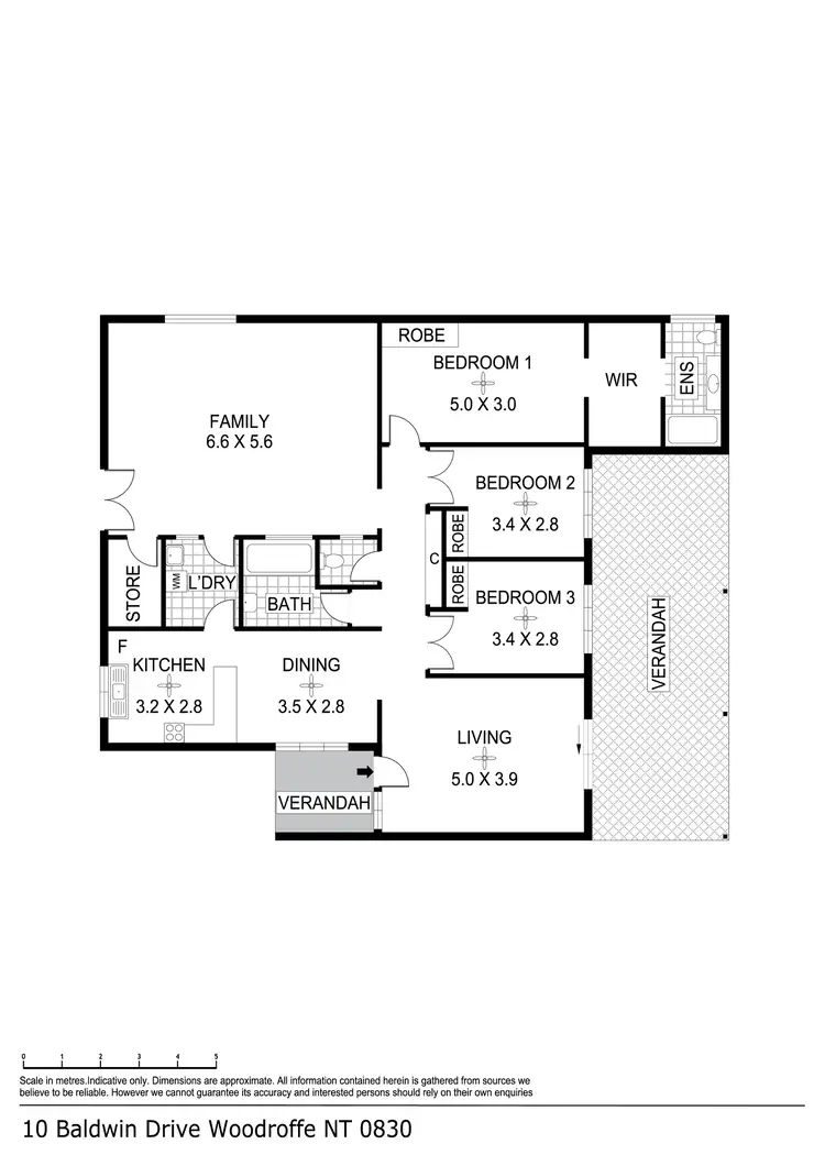 Floorplan of Homely house listing, 10 Baldwin Drive, Woodroffe NT 830