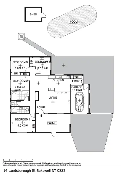 Floorplan of Homely house listing, 14 Landsborough Street, Bakewell NT 832