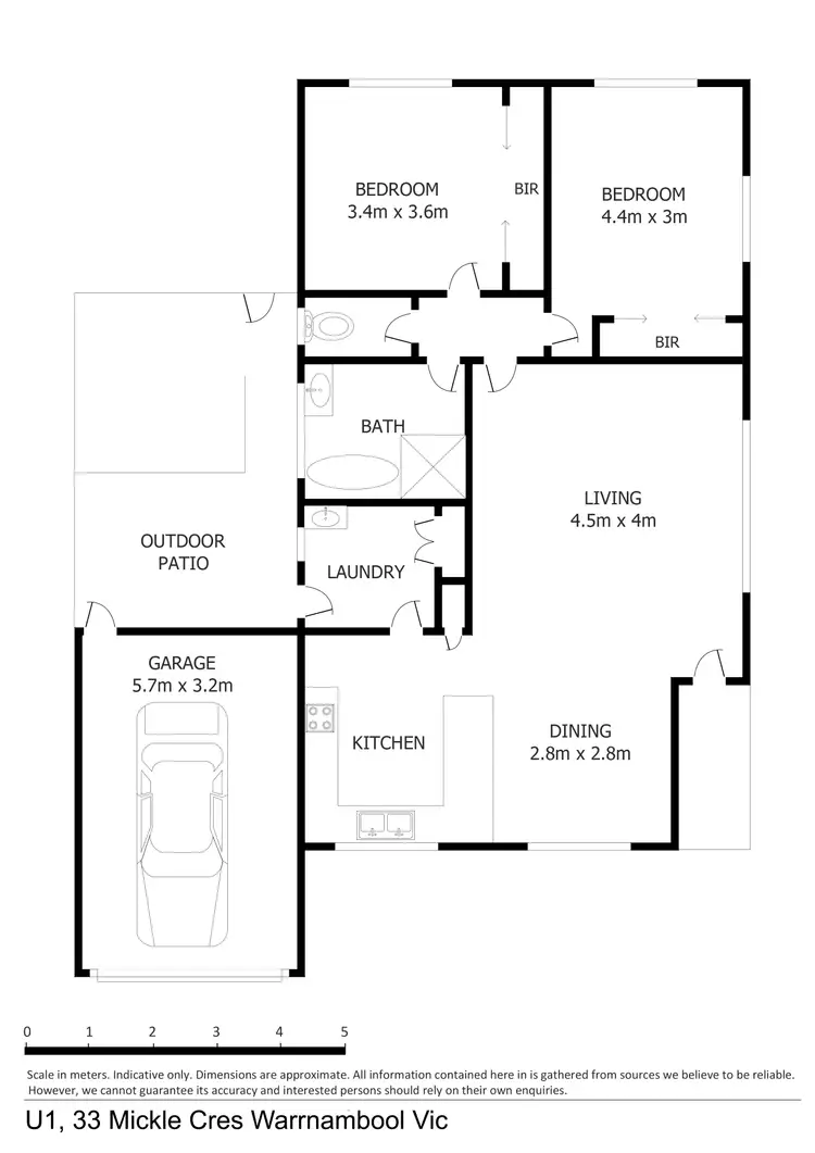 Floorplan of Homely unit listing, 1/33 Mickle Crescent, Warrnambool VIC 3280