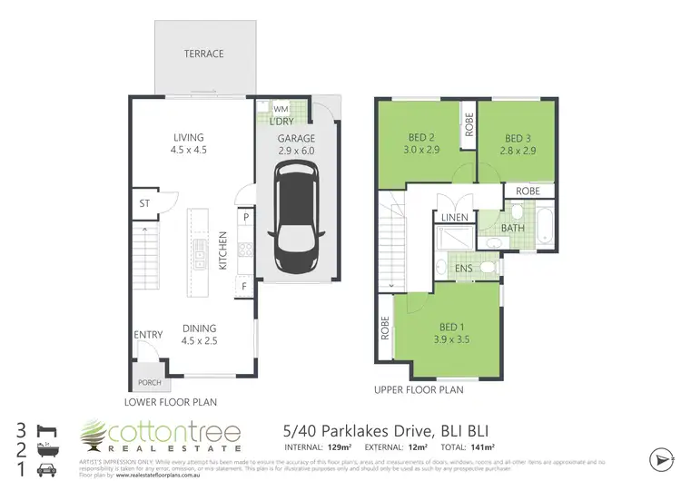 Floorplan of Homely townhouse listing, 5/40 Parklakes Drive, Bli Bli QLD 4560