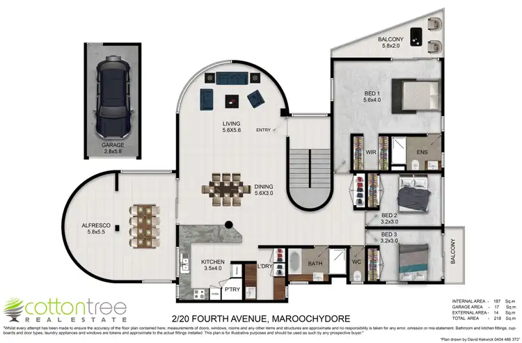 Floorplan of Homely apartment listing, 2/20 Fourth Ave, Cotton Tree QLD 4558