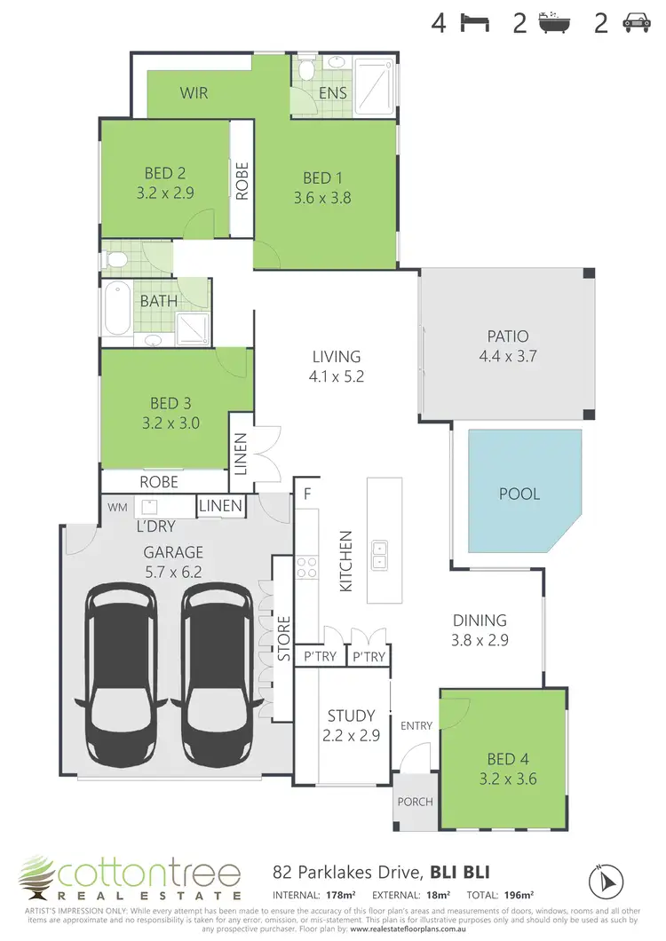 Floorplan of Homely house listing, 82 Parklakes Drive, Bli Bli QLD 4560