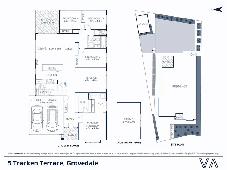Floorplan of Homely house listing, 5 Tracken Terrace, Grovedale VIC 3216