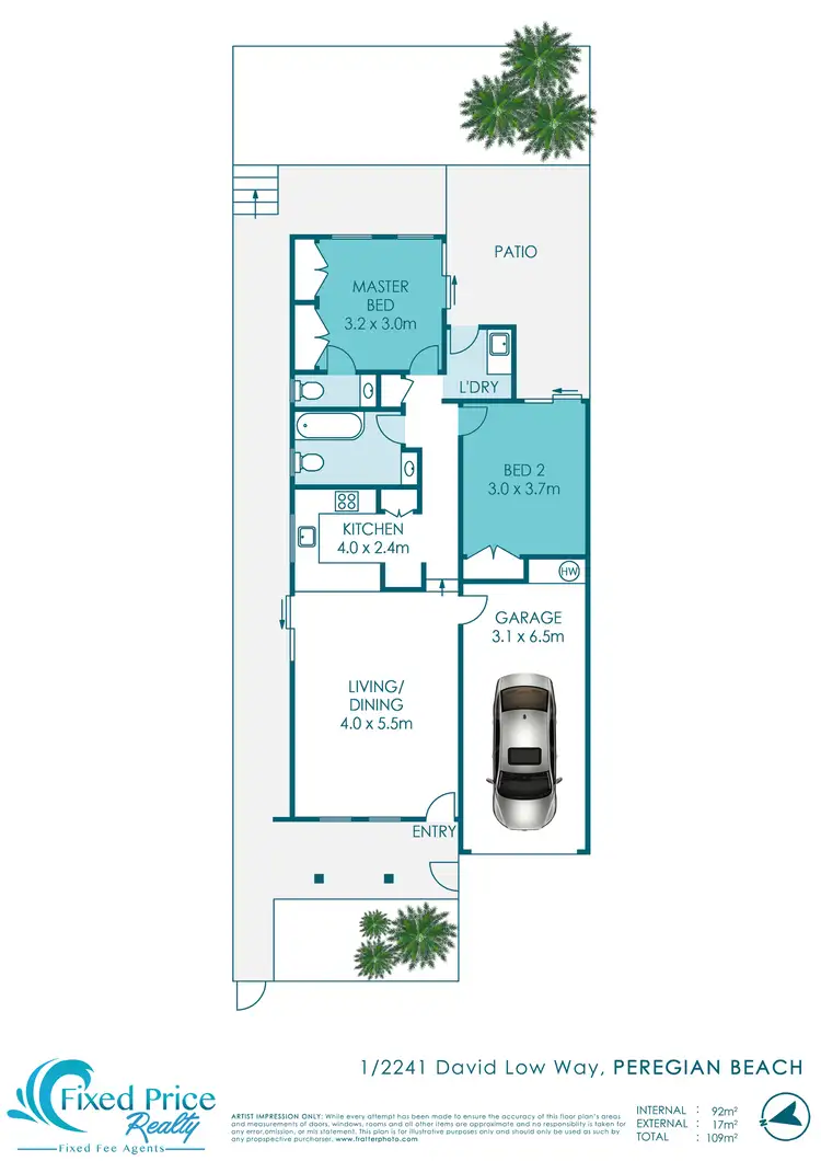 Floorplan of Homely unit listing, 1/2241 David Low Way, Peregian Beach QLD 4573