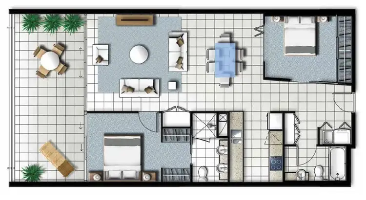 Floorplan of Homely apartment listing, 508/41 Harbour Town Drive, Biggera Waters QLD 4216