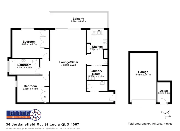 Floorplan of Homely unit listing, 13/36 Jerdanefield Road, St Lucia QLD 4067