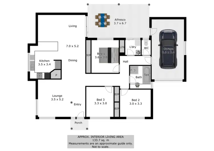 Floorplan of Homely townhouse listing, 33 Dunne Crescent, Thurgoona NSW 2640